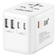 thumbnail image 1 of Adaptador Universal de Viaje LENCENT Blanco con Carga Rápida PD 30W y 2 Puertos USB + 3 USB-C, 1 of 8