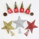 thumbnail image 4 of Adornos para árbol de Navidad, estrella superior de Metal con purpurina dorada y plateada, adornos de Feliz Navidad para el hogar, Año Nuevo 2024, 4 of 4