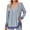 Light Blue, variant on Npasoilc Pullover for Women V-Neck Long Sleeve Hem Slit Casual Loose Top Sweatshirts Blouse Tops