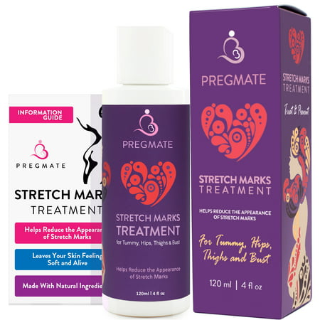 PREGMATE Stretch Marks Treatment Cream Natural Organic Ingredients Treat And Prevent Body Moisturizer With Peptides Vitamin C B E Hyaluronic Acid Best For Pregnancy 4
