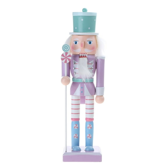 25cm Christmas Wood Candy Nutcrackers Soldier Ornament Wood Ornament for Festival Party Kitchen