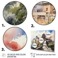 thumbnail image 3 of Designart "Forbidden City China Art painting II" Chinese Floater Framed Wall Art Living Room, 3 of 7