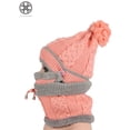 thumbnail image 6 of Luxtrada 2-in-1 Womens Men Winter Scarf Set Winter Hats for Women Warm Cute Fashionable Thickend Knitted Hat Scarf Face Cover Outdoor Winter Skiing Cap Pink, 6 of 6