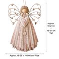 thumbnail image 3 of Luckky Angel Fabric Hanging DIY Kit,HandmadeAngel Ornament Craft Kit,Precut Fabrics & Buttons to Create Layered Wings,Christmas Tree Angel Doll for Rustic Farmhouse Christmas Home Decor, 3 of 8