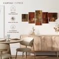 thumbnail image 5 of Elephant Stock Sunset Street Crop Wall Art - Horizontal Multi Panel Canvas - Hallway Wall Decor - Abstract Multi Panel - Orange And Brown Decor By Silvia Vassileva - 55" x 24", 5 of 8