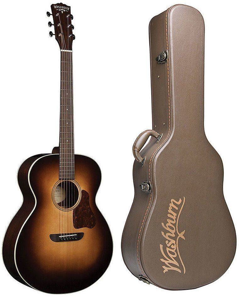 Washburn 6 String Acoustic-Electric Guitar, 39 Vintage Sunburst