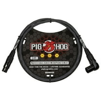 Pig Hog PHMH3GRR Hex Series, 3ft Right Angle Mic Cable, Grey