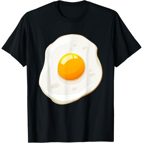 Fried Egg Lovers Funny Egg Halloween Costume Men Women T-ShirtMen and women, Black T-shirt, size: Extra large S-4XL