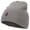 Grey, variant on Mardi Gras Fleur de Lis Embroidered 8 Inch Knitted Short Beanie - Red OSFM