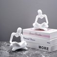 thumbnail image 2 of Mistaha Figurine de Lecture Abstraite Style Européen Explosif, Ornement de Bibliothèque, Modèle pour Salon, 2 of 5