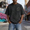 thumbnail image 4 of Christian Graphic T Shirts for Men Vintage Acid Wash Tshirt Oversized Short Sleeve Faith Shirts Casual Streetwear Summer Tops, 4 of 6