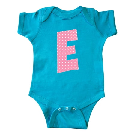 

Inktastic Pink and White Polka Dots Letter E Gift Baby Boy or Baby Girl Bodysuit