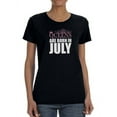 thumbnail image 1 of Queens Are Born In July  Women Black T-Shirt, Female Small, 1 of 4