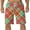 Orange-B, variant on Penkiiy Men's Plaid Graphic Print Drawstring Waist Swim Trunks Beach Shorts Swimwear M Purple