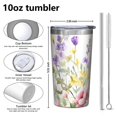 thumbnail image 4 of Pioneer Flower and Butterfly 10oz Tumblers Stainless Steel Tumbler with Lid and Straw,Vacuum Insulated Double Wall Travel Tumbler Cups with Cleaning Brush for Coffee, Tea, 4 of 4