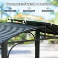 thumbnail image 6 of Domi Outdoor Living Hardtop Grill Gazebo 8x5FT, Grill Canopy for Outdoor Grill w/Double Galvanized Steel Roof and 2 Side Shelves, BBQ Gazebo Grill Tent for Patio Garden Backyard, Grey, 6 of 7