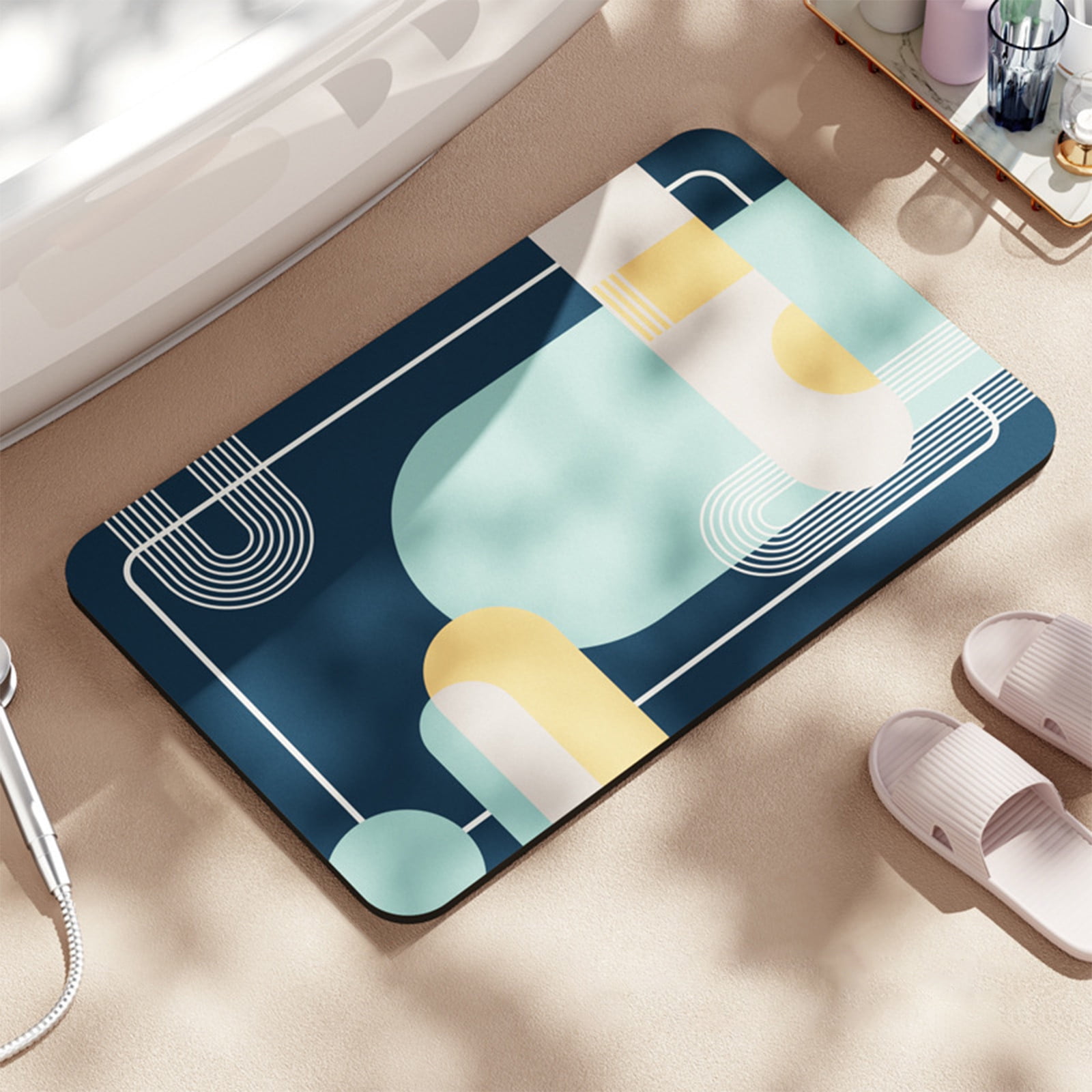 SUWHWEA Bathroom Mat Super Absorbent Bathroom Mat, Diatom Mud Absorbent