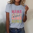 thumbnail image 2 of TSADFHJI Chandails en Molleton pour Femmes Sans Capuches Longs Décontractés Imprimés Col Rond Manches Courtes Tee Tops Tunique Blouse m Gris, 2 of 5