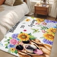 thumbnail image 4 of Spring Dog Area Rugs 4'x6', Washable Small Throw Rugs for Office Bathroom, Watercolor Botanical Floral Sunflower Indoor Outdoor Rug Non-Slip Low Pile Carpet Runner Reversible Floor Mats, 4 of 8