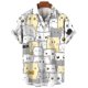 thumbnail image 3 of Camisas de solapa Harajuku con dibujos animados de moda Y2k para mujer, camisas con estampado 3D de manga corta con botones, ropa de calle de moda para mujer, camisa superior, 3 of 5