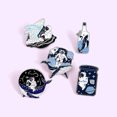 thumbnail image 4 of ZILEFSILK 5 Pcs Cute Astronaut Whale Enamel Pins Set Cartoon Brooch for Backpack Jacket Hat Lapel Badges Button Cool Funny Aesthetic, 4 of 7