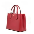 thumbnail image 3 of Tory Burch Women's Blake Pebbled Leather Small Tote Bag (Tory Red / Tiramisu), 3 of 4
