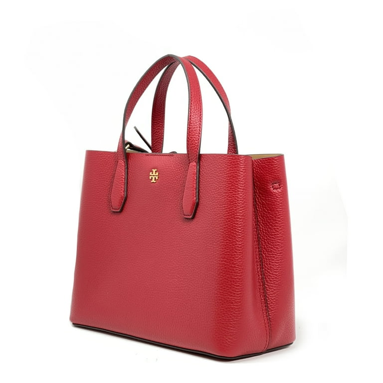 Tory Burch Women's Blake Pebbled Leather Small Tote Bag (Tory Red
