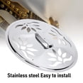 thumbnail image 3 of Guitar Cover Resonator, Silver Guitar Cavity Cover Plate Perforated Stainless Steel  for Instrument Upgrade, 3 of 7