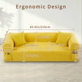thumbnail image 6 of BMMB 82.6" Compression Floor Sofa,Folding Convertible Sleeper Sofa Bed with 2 Pillows & Side Pockets,Boneless Couch in A Box,Yellow, 6 of 8