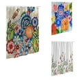 thumbnail image 5 of CSCHome Waterproof Shower Curtain Liner with Shower Curtain+shower Mat+u Mat+toilet Cover Polyester Floral Printed Shower Curtain Sets Bathroom Accessories, 5 of 5