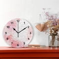 thumbnail image 2 of GZHJMY Wall Clocks Decorative Bedroom Silent Kitchen Living Room Desktop Modern Pink Flower Tie Dye Tabletop Shelf Clocks Round Battery Operated 10 Inch Non-Ticking, 2 of 7