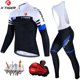 thumbnail image 2 of Conjunto de maillot de ciclismo X-Tiger con tirantes acolchados de gel 5D y secado rápido para hombre, ropa de ciclismo de manga larga con protección solar, 2 of 5