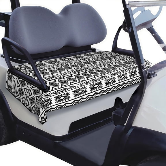 51" x 31" Universal Golf Cart Front Seat Cover, Microfiber Towel Design Fits EZGO TXT, Club Car DS, Yamaha G29, and Icon Models