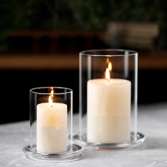 UPKOCH Transparent Glass Candle Cover for Decor High Borosilicate Glass Creates Warm Romantic Atmosphere 3