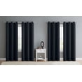 thumbnail image 2 of VCNY Home Jordan 4-Piece Solid Grommet Blackout Curtain Set, Black, 38" x 84", 2 of 2