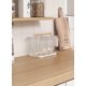 thumbnail image 4 of Portable Glass Cup Organizer, Home Kitchen Storage Glass Cup Holder with Wooden Handle Metal and Silicone Case, Glass Cup Storage Holder (White), 4 of 4