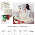 thumbnail image 4 of Red Snowman Throw Flannel Blanket 40x60In Christmas Let Snow Pine Trees Bird Snowing Beige Super Soft Cozy Bed Blanket, Lightweight Plush Fuzzy Bed Throw for Bedroom Sofa Couch Living Room, 4 of 4