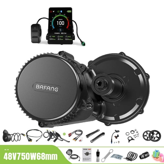 BAFANG Mid Drive Kit 750W BBS02B Electric Bike Conversion Kit 48V Ebike Conversion Kit for 68-73MM Mountain Bike Road Bike VD04 Display (No Battery)