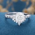 thumbnail image 3 of Spot Jewel 14K White Gold Plated Wedding Ring for Women - 2 Ct Cushion Brilliant Cut Diamond Ring - Bridal Set Christmas Special Gift for Her - Anniversary Gifts for Wife - Wedding Proposal Ring, 3 of 4