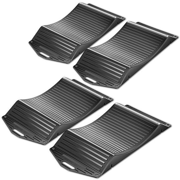 DNA Motoring For Flat Spot and Flat Tire Black Premium Portable Tire Saver Travel Ramps 4Pcs