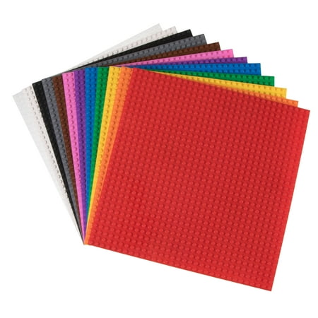Strictly Briks Brick Construction Stackable Baseplates - 12 Baseplates Included (10  x 10   32 x 32 pegs) 12 Rainbow Colors price history on PriceWatchPro