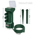 thumbnail image 3 of Outdoor Power Stake Timer, Kasonic 6 Grounded Outlets Mechanical Timer for Yard&Garden; ETL Certified Yard Power Stake, with 6 ft Outdoor Extension Cord & Weatherproof Safety Cover- Green, 3 of 5