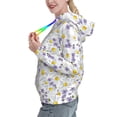 thumbnail image 2 of Lsque Daisies Flowers Pattern Casual Women's Hoodie,Hooded Sweatshirt with Kangaroo Pocket,Pullover Hoodie with Eye-catching Drawstrings-Medium, 2 of 7
