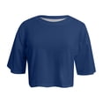 thumbnail image 5 of Womens Short Sleeve T-Shirts Summer Tops Casual Round Neck Solid Short Basic Tees Casual Shirts for Women, 5 of 7