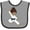Heather and Black, variant on Inktastic African American Girl, Black Belt, Karate Girl Girls Baby Bib