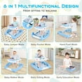 thumbnail image 4 of Costway 6 in 1 Baby Walker Adjustable Walker & Activity Center with Music 6-14 Months Blue, 4 of 9