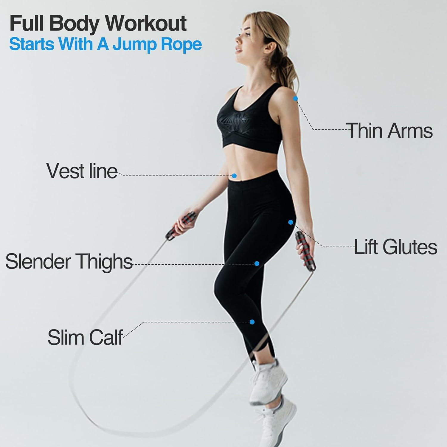 Adjustable Skipping Rope, Rapid Speed Jumping Rope for Cardio, Endurance Training