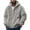 Gray, variant on Winter Warm Coats for Men Fuzzy Fleece Jacket with Hooded Loungewear Full Zip Cardigan Outerwear Warm Coat with Pocket Green 4XL