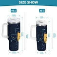 thumbnail image 6 of Yayeee 40oz Stainless Steel Tumbler with Straw and Handle Double-Wall Insulated Travel Water Bottle, Orange Cat Planet, 6 of 8