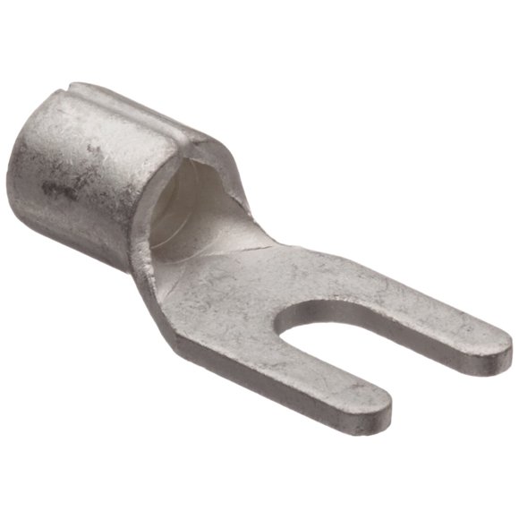 Morris Products 11532 Spade Terminal, Non Insulated, 12-10 Wire Size, #6 Stud Size (Pack of 100)